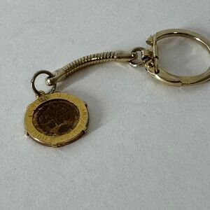 Vintage 1908 Indian Head Penny Genuine‎ US Coin Keychain Collectible